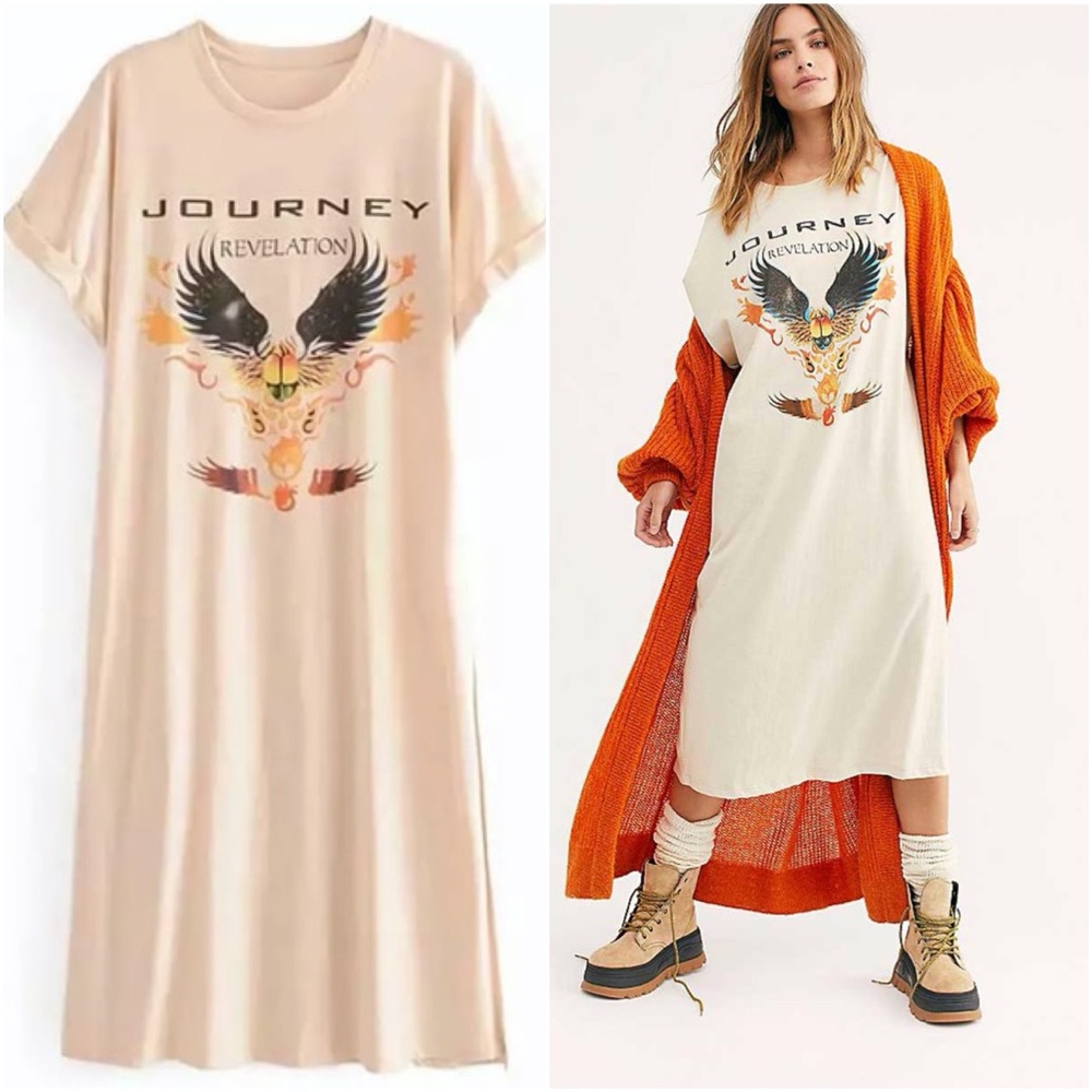 Journey Revelation band graphic black tee dress - Picture 5 of 16